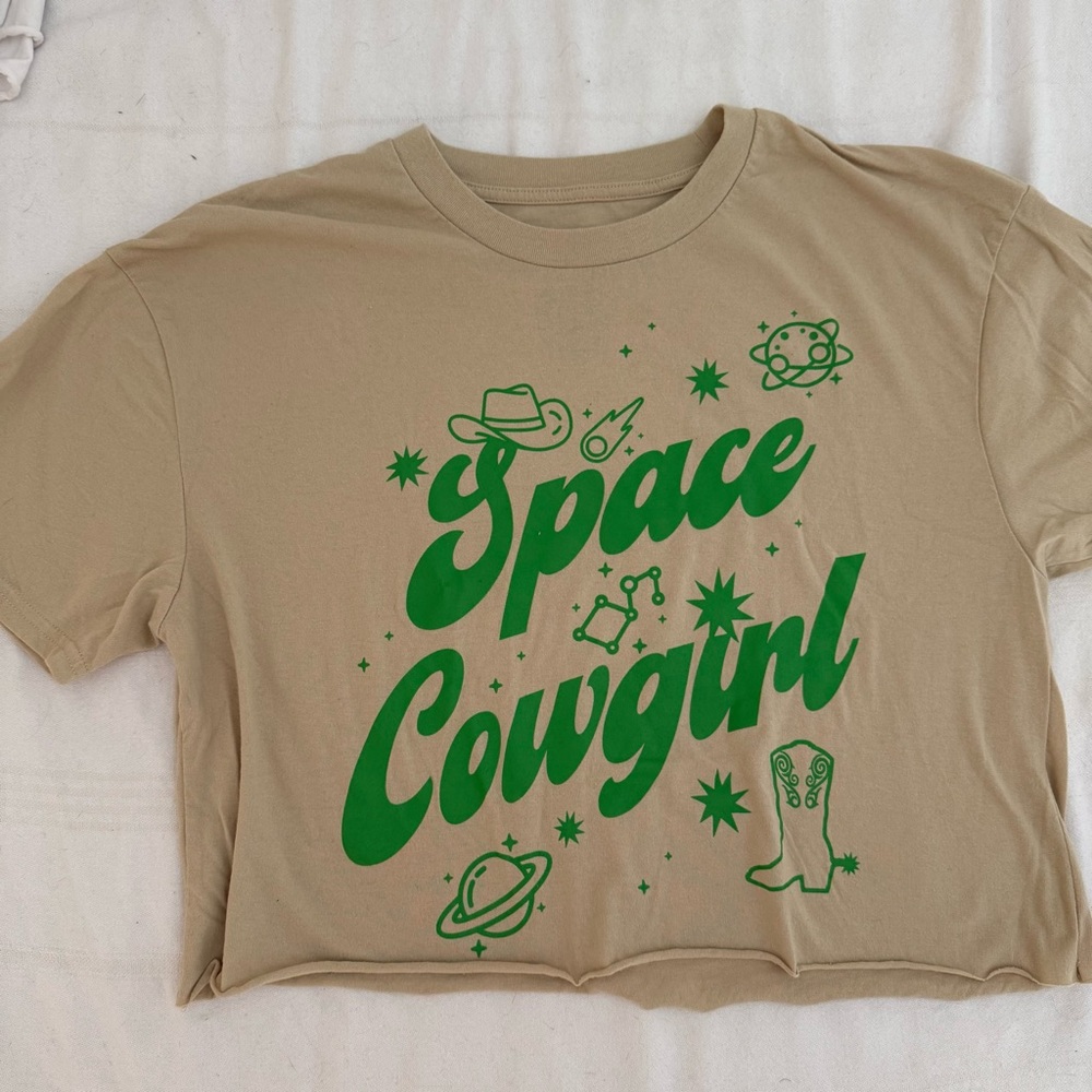 Tan 'Space Cowgirl' Graphic Tee